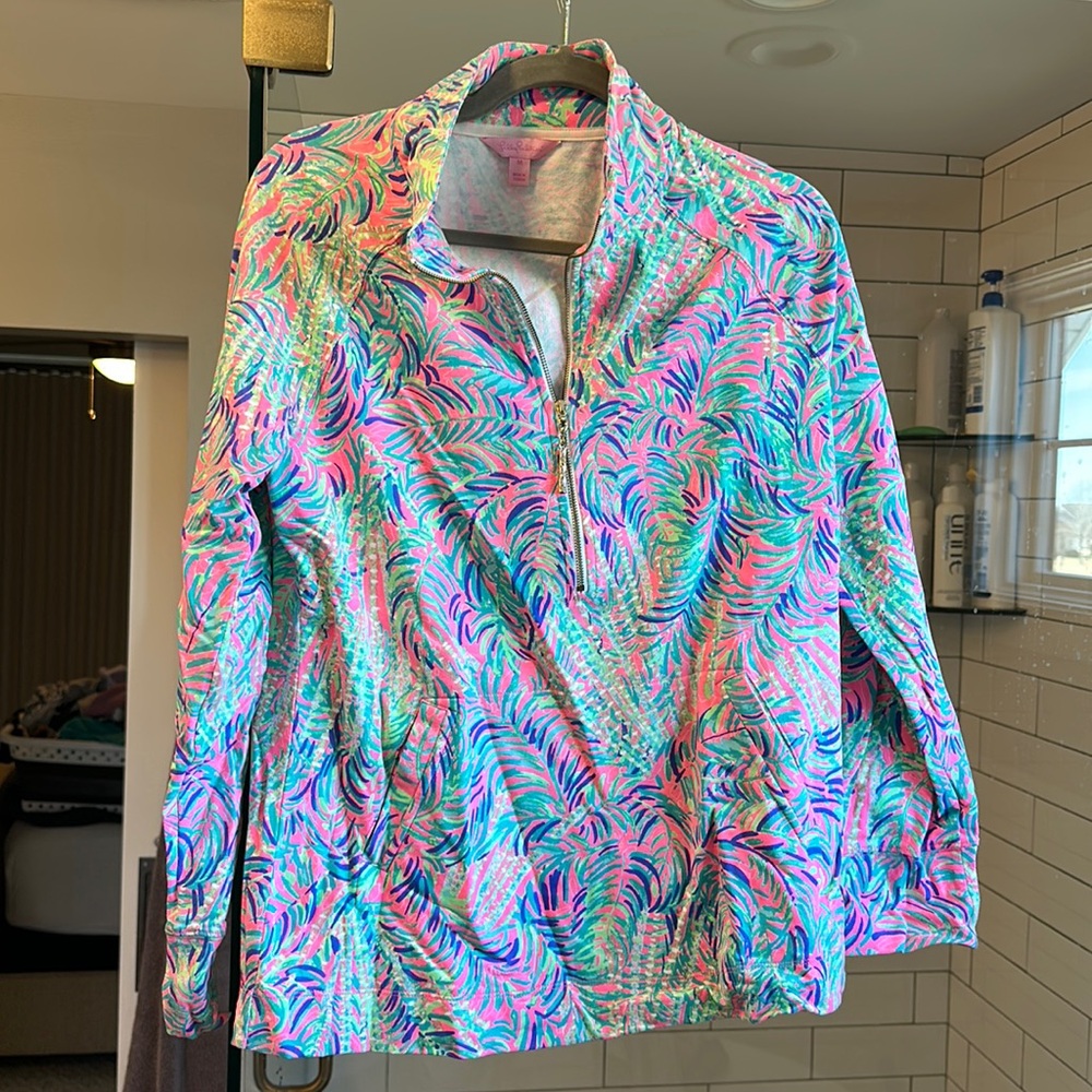 Lily pultizer quarter zip, size M